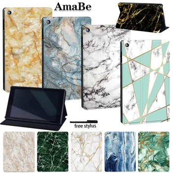 

Marble Anti-Dust Case for Amazon Fire HD 8(2016/2017/2018) with Alexa Soft Leather Cover Case Protective Shell Tablets Case