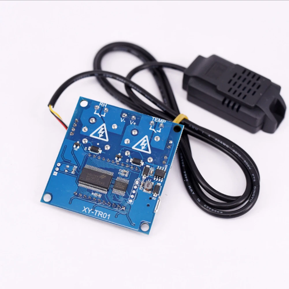 Micro-USB, постоянный ток, 12V Модуль реле интеллигентая(ый) 2-х канальный Высокая точность цифровой регулятор влажности Термостат ЖК-дисплей Дисплей Температура контроллер