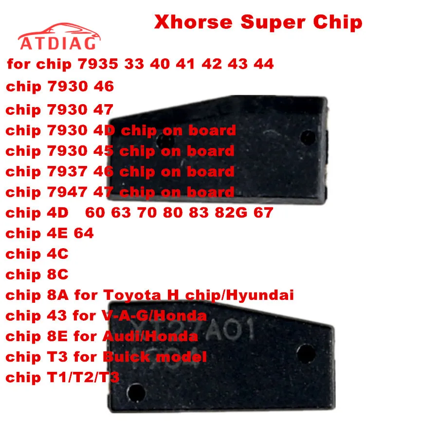 

Xhorse VVDI Super Chip Transponder for ID46/4D/4C/8C/8A/T3/For H chip for VVDI2 VVDI Key Tool and Mini Key Tool