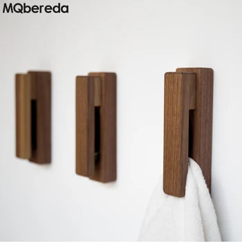 

New Creative Real Wood Wall Hook Towel Racks Reverse World Hook Bathroom Toilet Wall Holing Free Towel Hook Towel Rail