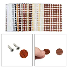 96PCS/Sheet PVC  15mm Self Adhesive Decorative Films Furniture Screw Cover Caps Stickers Wood Craft Desk Cabinet Ornament