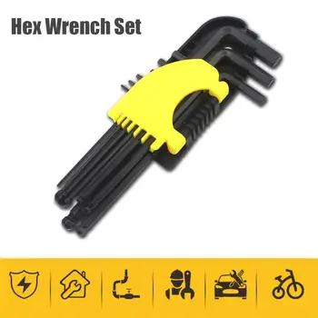 

Hex Wrench Set Hex Key Long Arm Metric Allen Wrench Set Tool Ball End Hex Wrench Chrome Vanadium Steel #35