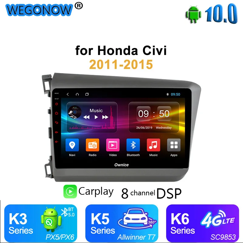 Автомобильный радиоплеер Ownice 4 Гб ОЗУ + 64 ПЗУ carplay GPS-навигатор Android 10 8 ядер 4G LTE 360
