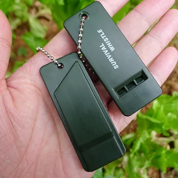

3 Pcs Emergency Outdoor Tool Black Survival Whistle Sound Easy Operate 3 Voices Portable Camping Signal High Decibel