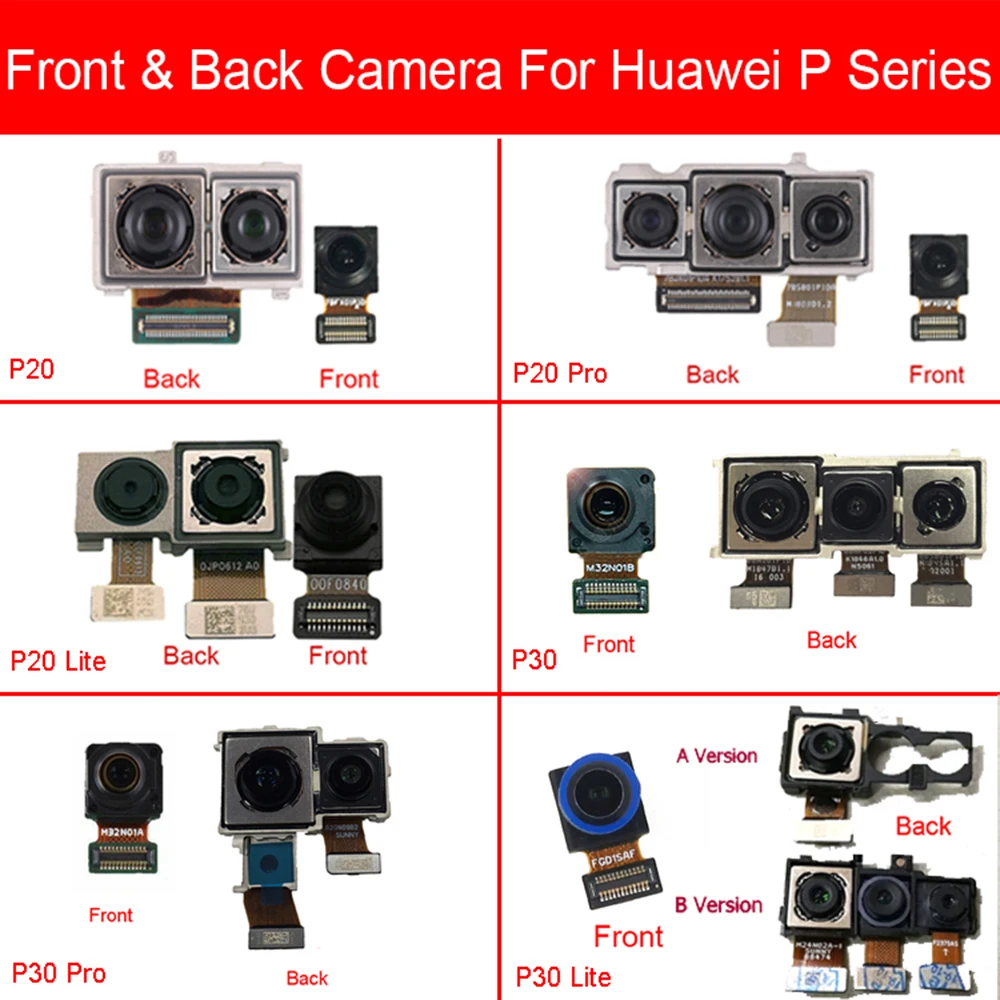 Передняя и задняя камера для Huawei P20 P30 Pro Lite Фронтальная маленькая основная