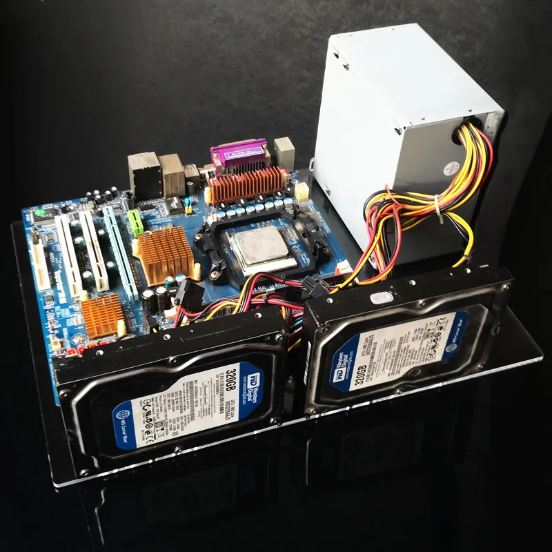 컴퓨터 케이스 투명 아크릴 싱글 보드 컴퓨터 마더보드, DIY 개조 브래킷, ITX E M-ATX 메인보드 브래킷