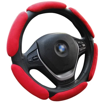 

Universal 100% Car Suede Steering Wheel Cover Steering-wheel Cover 38CM Car-style Auto steering Wheel Cover Anti-slip Car Covers
