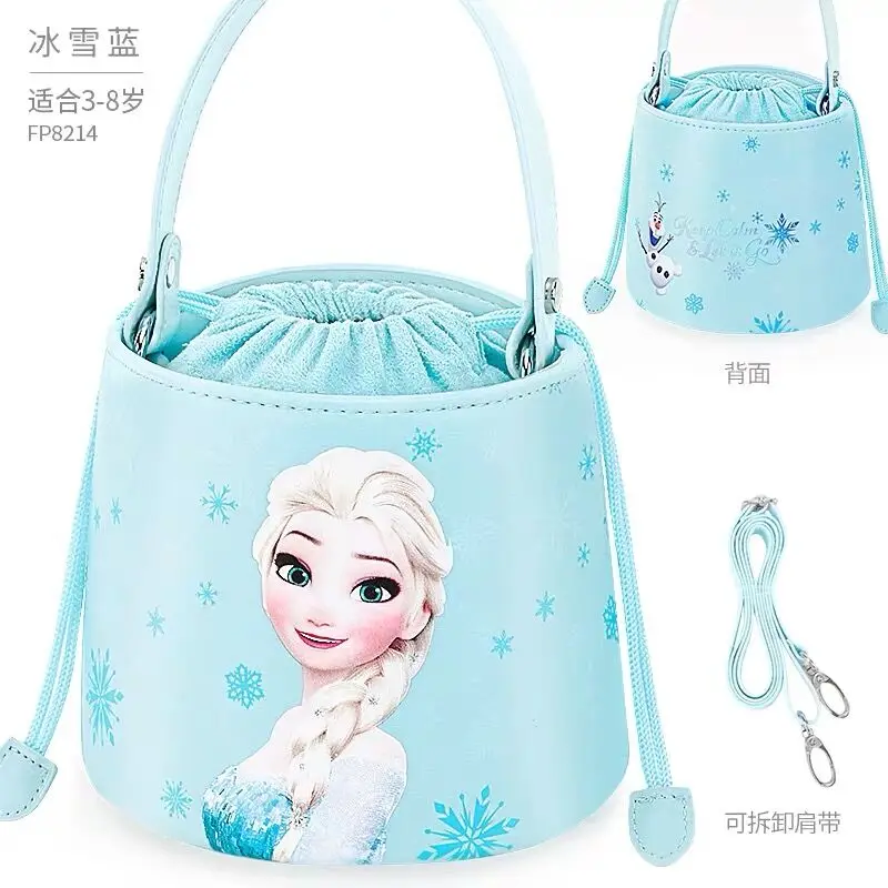 Подлинная disney холодное сердце Эльза Олаф Наклонный один сумка принцесса София модная сумка для девочек Дети Рождество подарок на день рождения - Цвет: 8214-blue