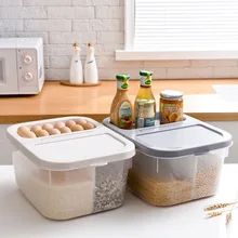 Бытовая герметичная насекомое емкость для риса коробка для хранения пластиковый влагостойкий рисовый цилиндр 10 кг кухня Толстая мука ведро