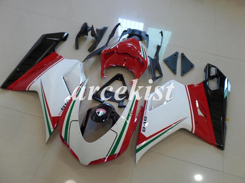 Литьевая Форма ABS мотоцикл обтекатели комплект подходит для DUCATI 848 evo 1098 1198 1098 S 2007-2011 Кузов Набор Лидер продаж