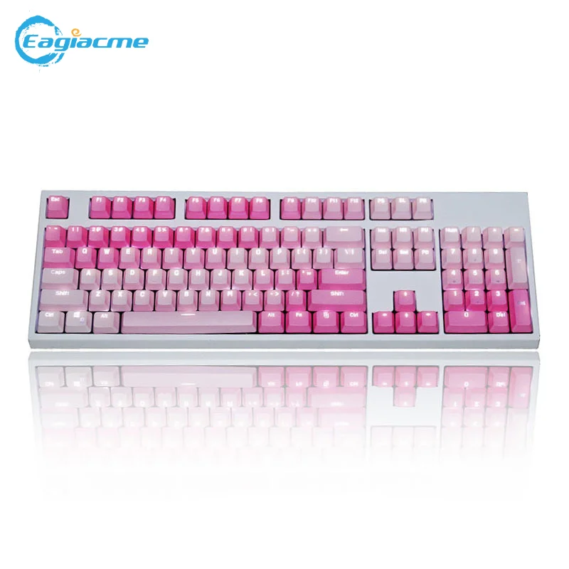 

Eagiacme Newest PBT Keycap for Mechcanical Gaming Keyboard With OEM Height Dip Dyeing Keycaps Transparent Character