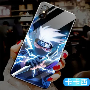 

Shockproof Animation Temepred Glass Naruto Luminous Case For iPhone 11 Pro Max 6 6S 7 8 Plus X Xs Xr Xs Max SE 2020 Cover Funda