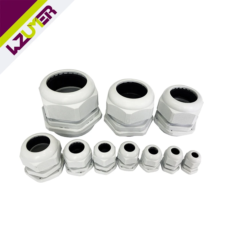 10 Pcs Plastic Waterproof Adjustable 2-12mm Cable Gland Joints, M8, M10, M12, M16, M18, M20, UL