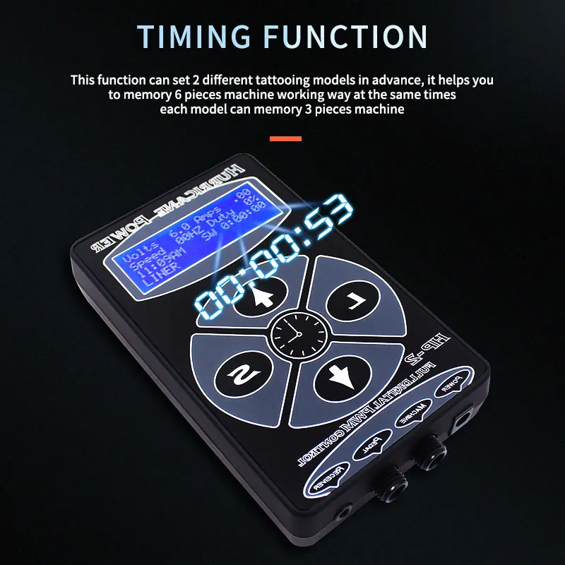 HP-2 Digital LCD Tattoo Power Supply Hurricane Rotary Tattoo Machine Tattoo Supplies Permarent Make