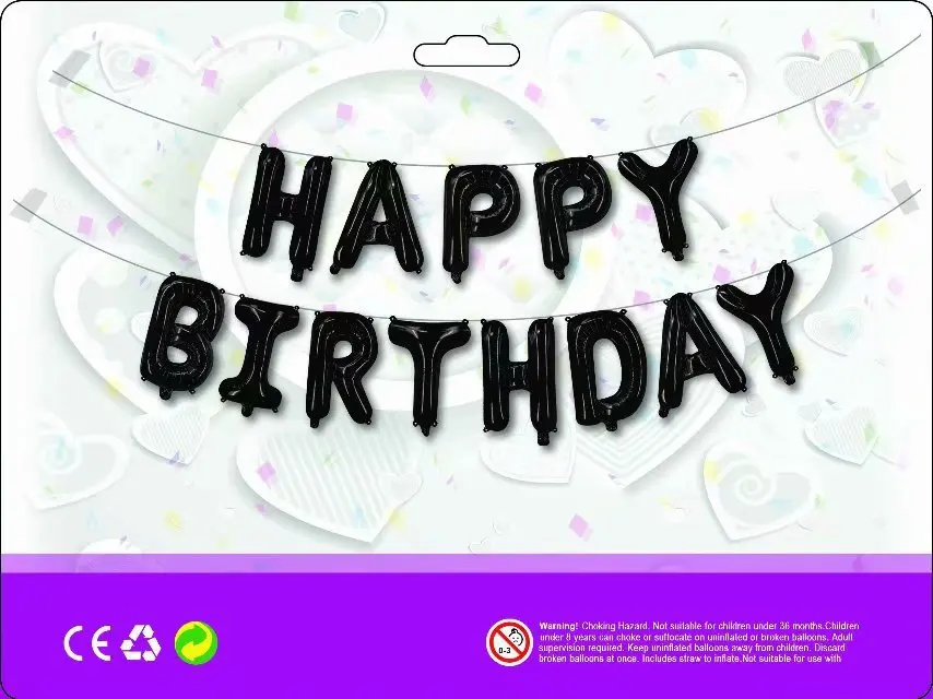 Birthday Happy Balloon Creative Aluminum Film Aluminum Foil Birthday Party Balloon Combo HAPPY Birthday Balloon