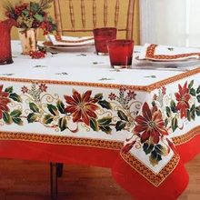 decoración de mesa y accesor. mantel navidad Mantel redondo Rectangular de tela para Navidad, estilo Pastoral europeo, tapete para mesa de centro, cubierta de tela
