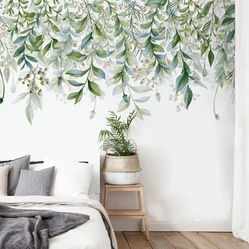 

Green Wall Sticker Foliage Leaves Nursery Decal Art Mural Gift 30*90cm