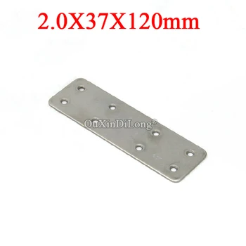 

NEW 20PCS 304 Stainless Steel Flat Angle Corner Braces Furniture Connecting Fittings Board Frame Support Brackets 2.0X37X120mm