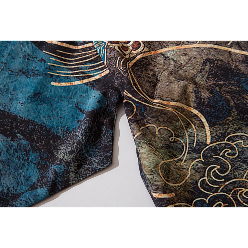 Cardigan Shirt Haori Women Traditional Carp Print Kimono Women Japanese Samurai Yukata Female Men Asian Clothes Kimono Pants Set