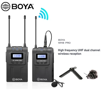 

BOYA WM8 Pro-K1K2 UHF Wireless Lavalier Microphone System Audio Video Recorder Receiver for Canon Nikon Sony Camera Professional