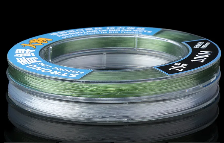 2 Stück 4.0 # -20 # Nylon-Felsen-Angelschnur für Hering, Fisch, Fluorkohlenstoffschnur, superstarke Zugschnur, sinkend, 0,30–0,80 mm Durchmesser – Detail 2