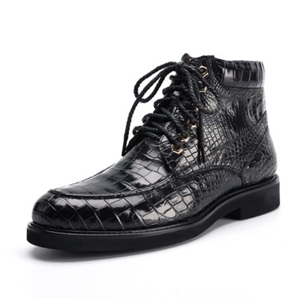 Dae Scarpe Da Uomo Autunno Inverno Nuovi Stivali Da Uomo Stivali Da Coccodrillo Da Uomo Britannici Scarpe In Pelle Da Uomo Stivali Da Uomo