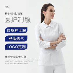 Roupa de laboratório casacos de laboratório beleza salonmagro multicor vestido macacão de laboratório mulheres esfrega uniforme clínico