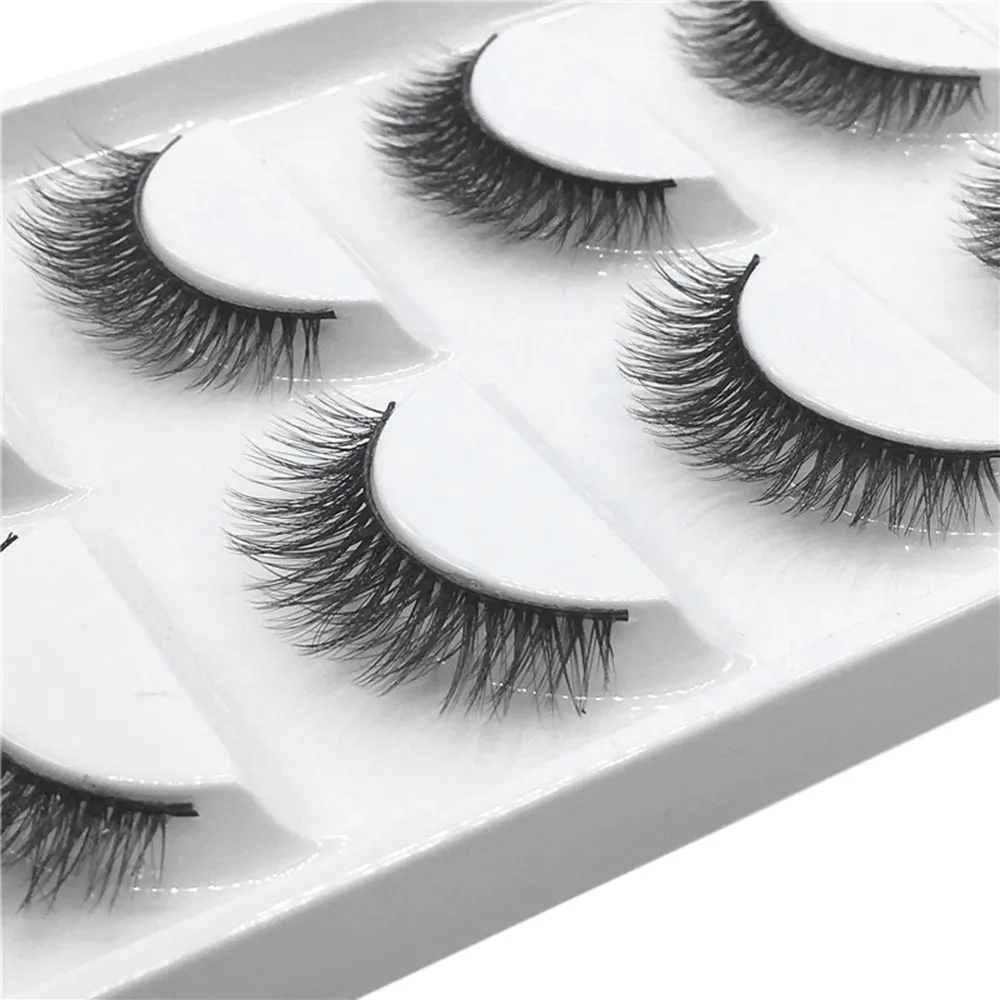 

New 5Pair Luxury 3D False Lashes Fluffy Strip Eyelashes Long Natural Party Eyelash Extension Mink Eyelash Mink For Beauty Top