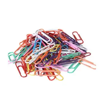 

100pcs Paper Clips Durable 28mm Creative Ofice Clip for Paper File Memo