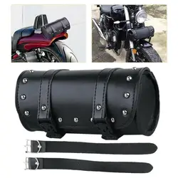 Motorcycle Faux Leather Waterproof Saddlebag Front Rear Pocket Pouch Storage Bag motorcycle bag cafe racer alforjas para moto