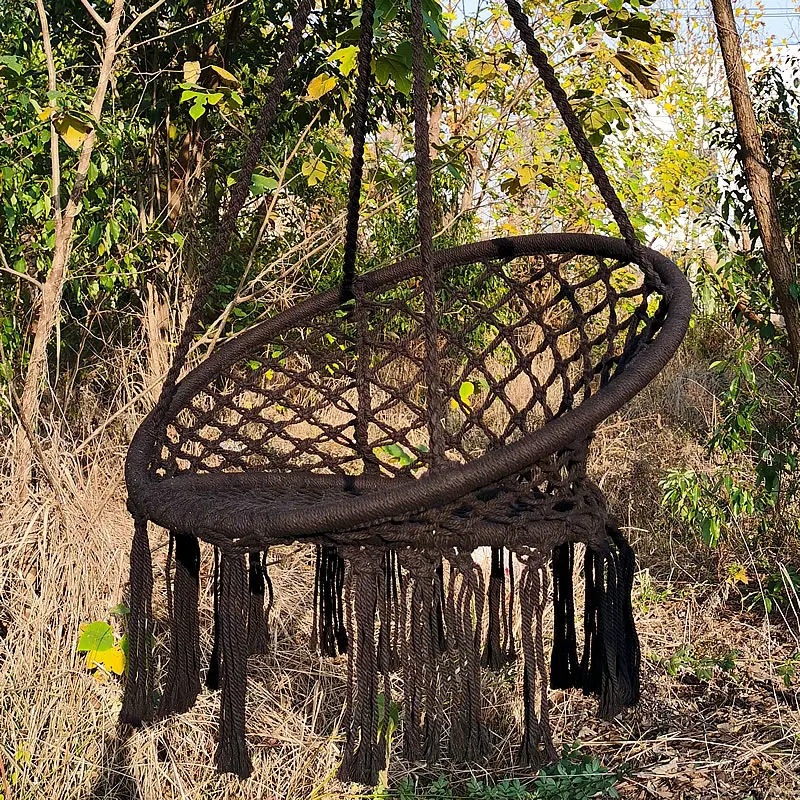 Camping Hammock, Hammock Mount, Round Hammock Chair Outdoor Indoor Dormitory Bedroom Yard for Child Adult Swinging Hanging Single Safety Chair Hammock