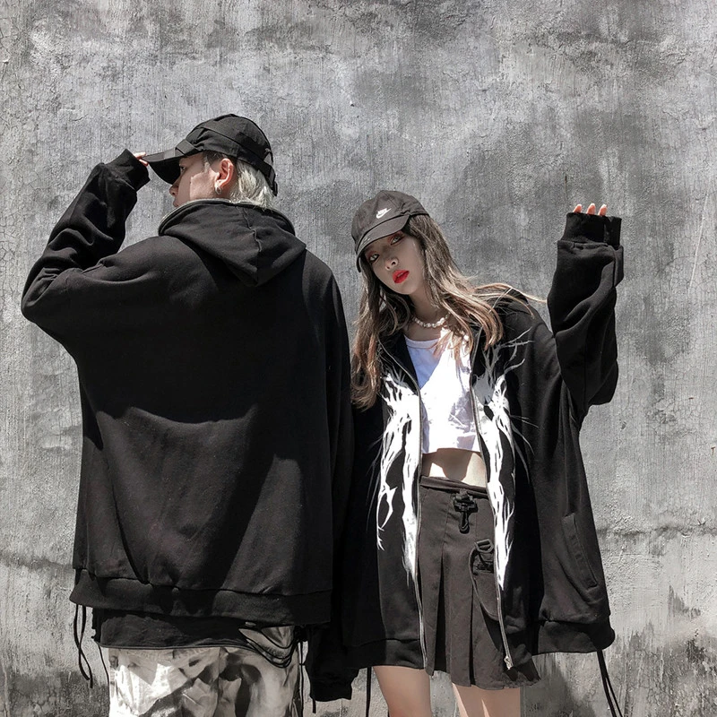 هودی دارک انجل پانک اورسایز Oversize Sweatshirt Punk 44 H23938c9651f643ba8a3a1e514bcd984dy