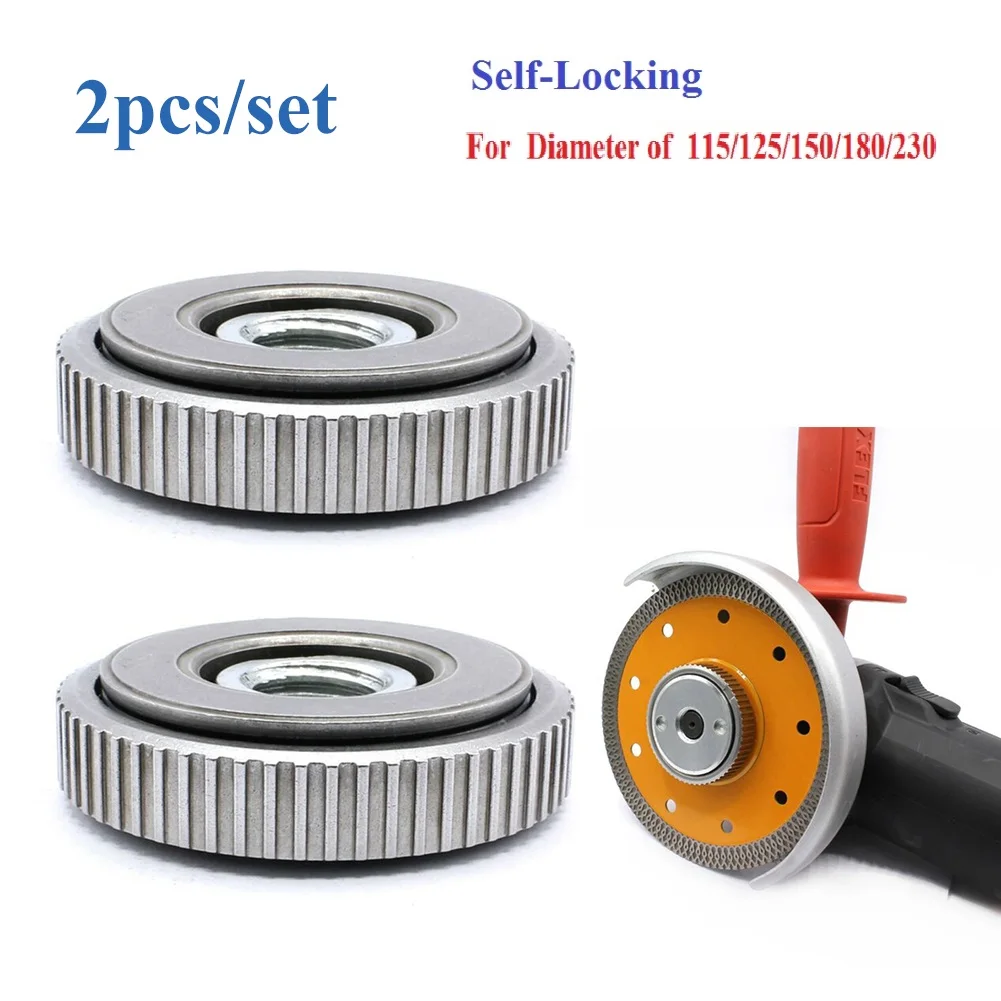 

Thread Replacement Angle Grinder Chuck Tools Flange Nut Set Tools Quick Clamping Quick Release Nut Clamp and Device(1/2pcs)