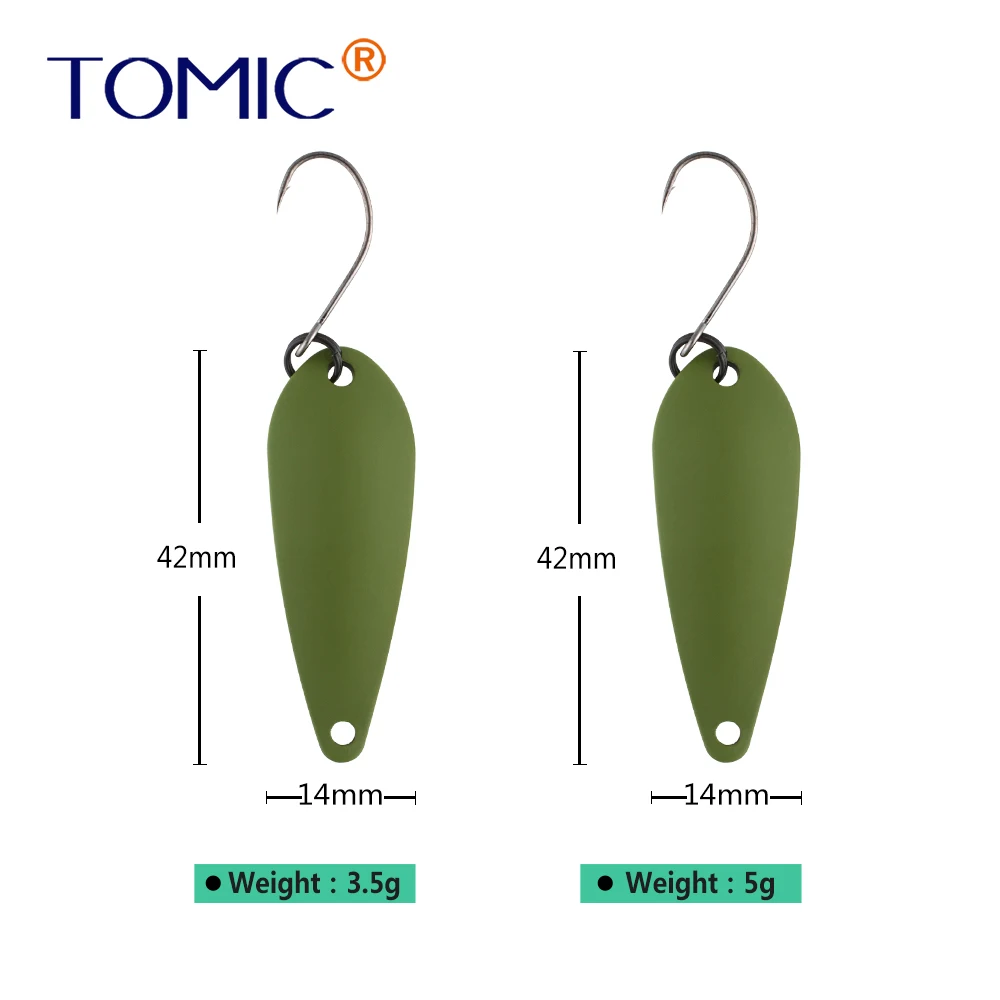 Tomic 6/8 штук 3.5g 5g партия Япония качество литья рифленая форель области