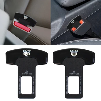

2PCS Car Styling Cool Transformers Autobots Emblem Car Seat Buckle Plug Buckle Seatbelt Clip Seat Belt Holder Accessories