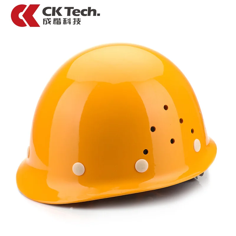 CKT-A1Y yellow CK Tech. FRP защитный шлем строительные защитные шлемы Рабочая кепка дышащая Рабочая Инженерная ударопрочная жесткая шляпа - Цвет: CKT-A1Y yellow