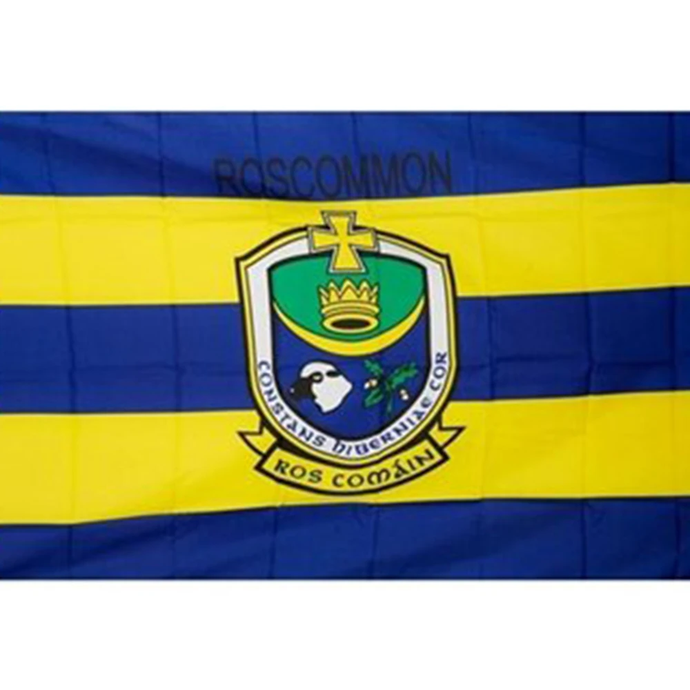 

County Roscommon flag Irish State County Flag 3x5FT banner 100D 150X90CM Polyester brass grommets custom66, Free Shipping