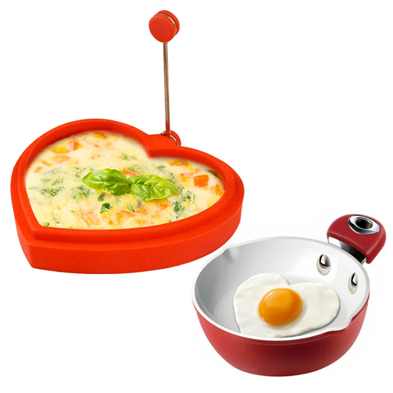 

Heart-Shaped Silicone Omelette Mold Non-Stick Special Pouch Egg Artifact Round Fried Egg Creative Omelette Mold