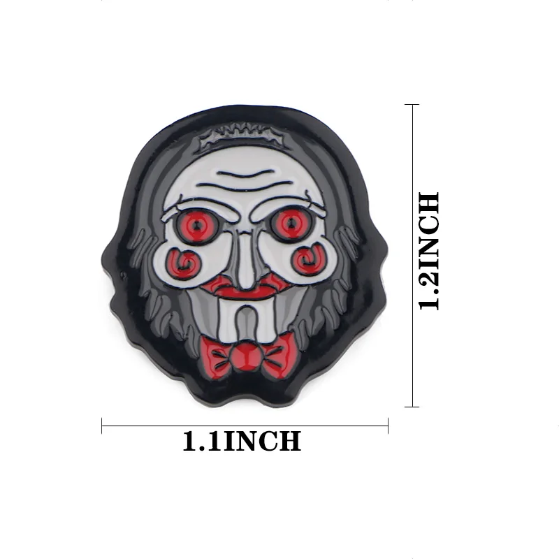 P3997 Dongmanli фильм ювелирные изделия пилы маска марионетки металлическая Глянцевая шпильки и броши крутой Нагрудный значок подарки