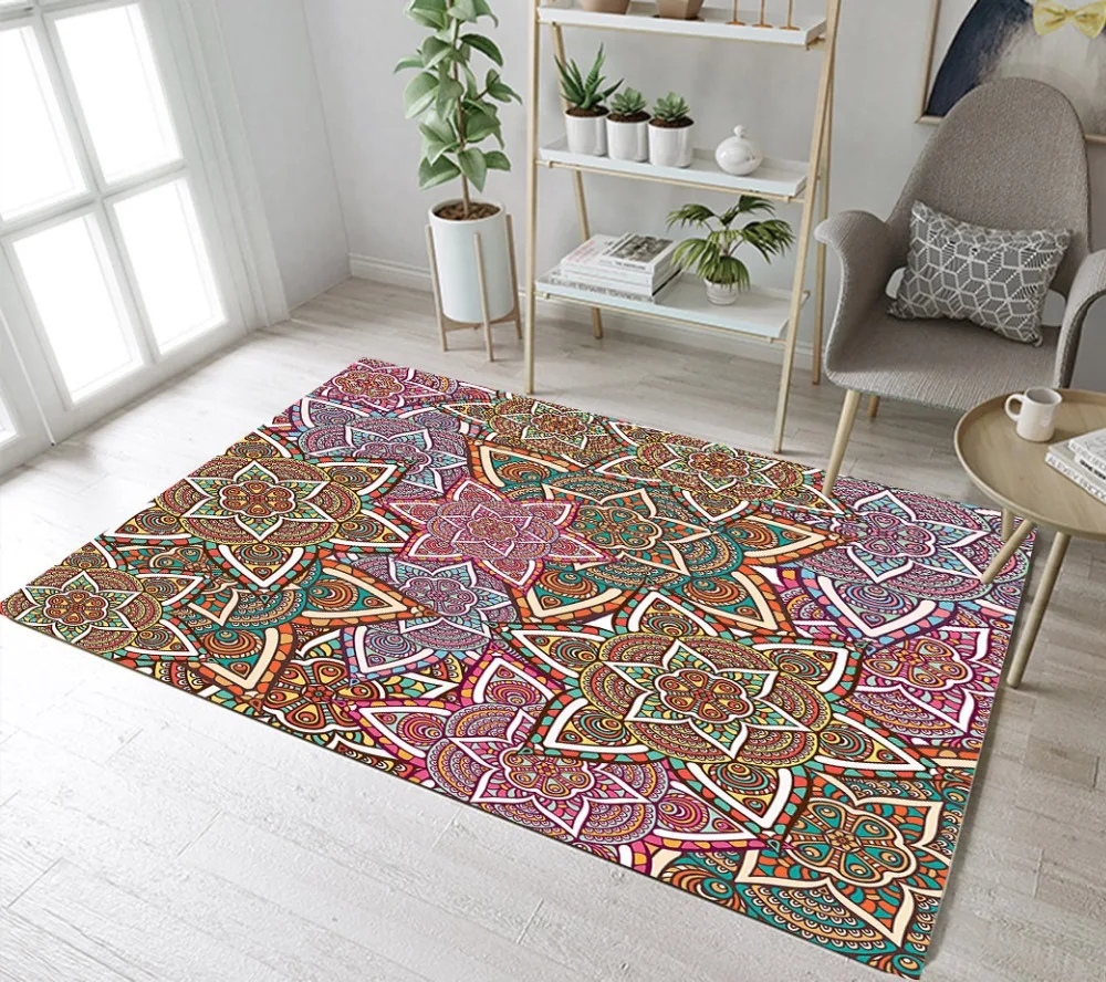 Индийские коврики и ковровые покрытия с мандалой для детей дома гостиной большая