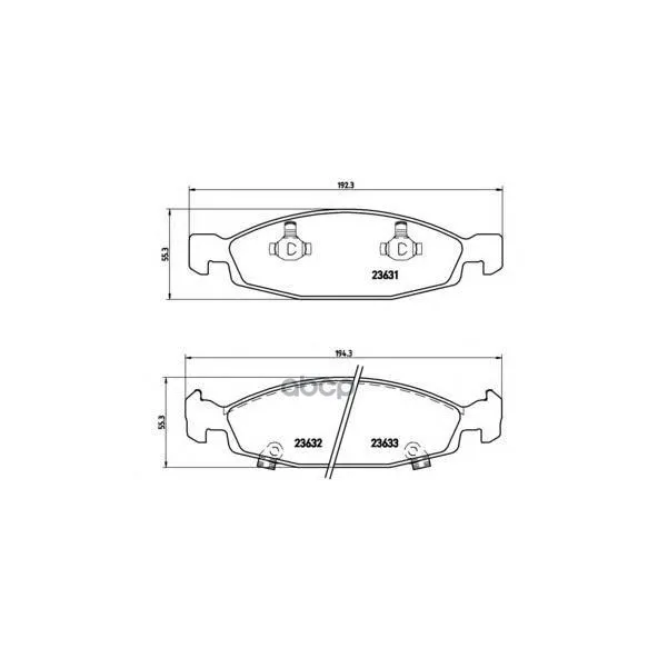 Колодки Тормозные Дисковые Передн Jeep: Cherokee(Xj) 84-, Grand Cherokee Ii(Wj, Wg) 98- Brembo арт. P37005
