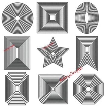 

2020 new Metal Cutting Dies Dotted line Frame Stencils For DIY Scrapbooking Embossing Paper Wedding Cards Die Cuts Photo Album