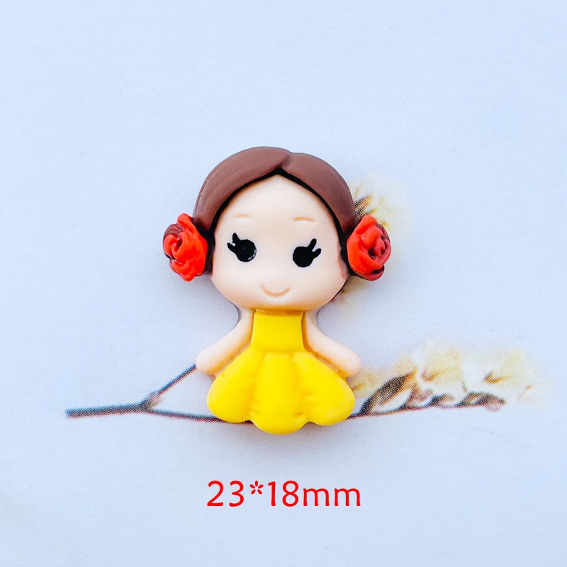 Resin Mini Cartoon Princess Flat Back Cabochon Scrapbook DIY Embellishments Accessories 20Pcs A58
