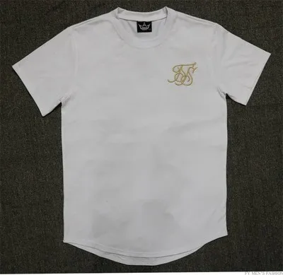 Летняя шелковая мужская футболка Sik с коротким рукавом, Мужская футболка в стиле хип-хоп Siksilk, модные футболки, испанские шелковые мужские футболки - Цвет: 8