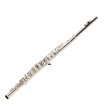

Western Concert Flute C Key 16 Holes Cupronickel Musical Instrument with Cleaning Cloth Stick Gloves Screwdriver
