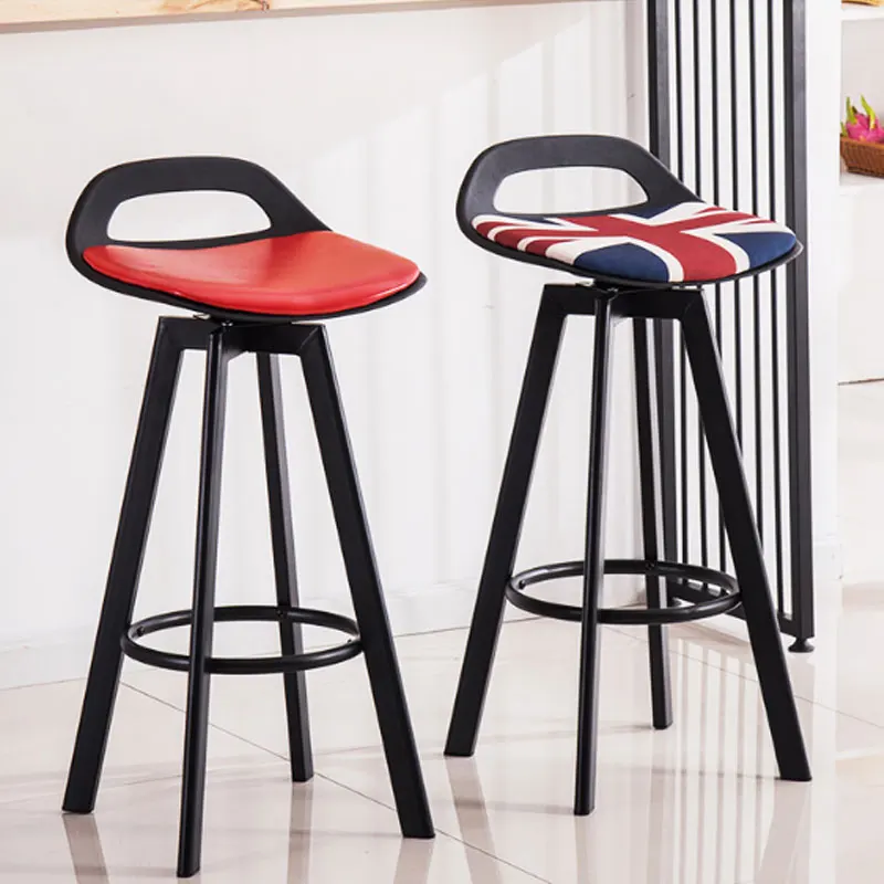 Современной плотной древесины поворотный барный стул модные креативные ровные цилиндры домашний счетчик для отдыха Нескользящие коврик для ног стульчик для кормления