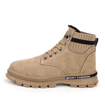 

Winter's newest addition: Martin Shoes, man's Suede warm cotton boots, man's cotton shoes, high-top snow boots