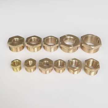 

1/8" 1/4" 3/8" 1/2" 3/4" Male to Female Thread Brass Hose Reducing Bushing Copper Pipe Connectors