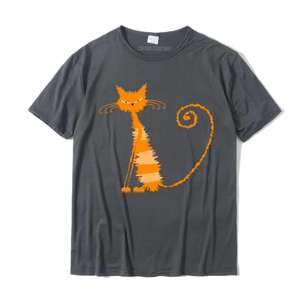 cosie Party T Shirts Classic Lovers Day Short Sleeve Crewneck Tees 100% Cotton Men Street Clothing Shirt Wholesale Wet Orange Cat Kitten Kitty Whiskers Cool Funny Humorous Long Sleeve T-Shirt__32378 carbon