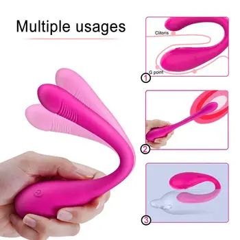 Wireless Remote Vibrators for Women Multi Funcition Adult Sex Toys for Couples Silicone U Type Vaginal G Spot Stimulate Anal Toy 4